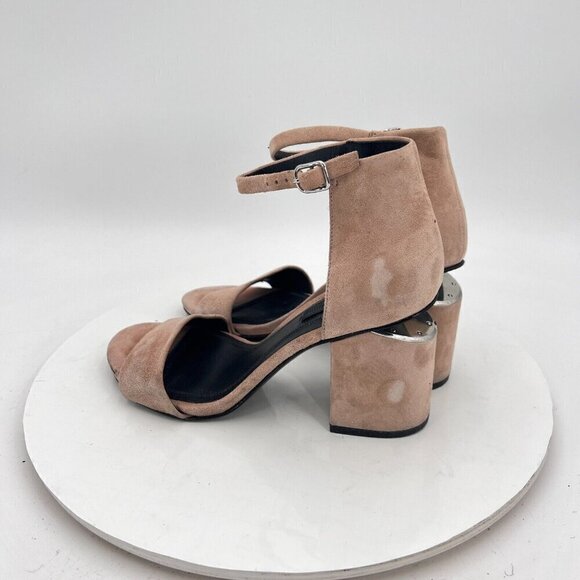 Alexander Wang Women Size EU 36 US 6 Tan Suede Abby Ankle Strap Heel Shoes - Picture 6 of 15